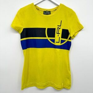 Lauren Ralph Lauren Active Top Shirt Womens‎ Medium Knit Neon Preppy Sporty Logo